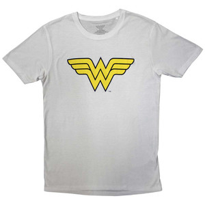 DC Comics Unisex T-Shirt: Wonder Woman - Yellow Logo (White) DC Comics Unisex T-Shirt: Wonder Woman - Yellow Logo (White)