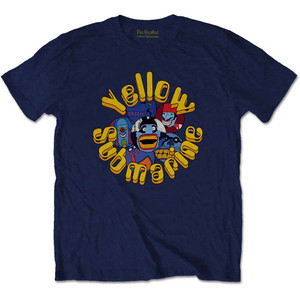The Beatles Unisex T-Shirt: Yellow Submarine Baddies (Navy Blue) The Beatles Unisex T-Shirt: Yellow Submarine Baddies (Navy Blue)