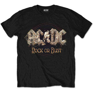 AC/DC Unisex T-Shirt: Rock or Bust (Black) AC/DC Unisex T-Shirt: Rock or Bust (Black)