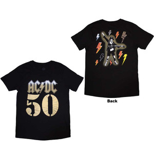 AC/DC Unisex T-Shirt: Bolt Array (Black) (Back Print) AC/DC Unisex T-Shirt: Bolt Array (Black) (Back Print)