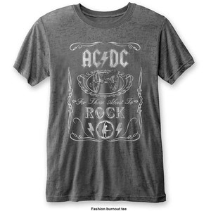AC/DC Unisex Burnout T-Shirt: Cannon Swig (Charcoal Grey) AC/DC Unisex Burnout T-Shirt: Cannon Swig (Charcoal Grey)
