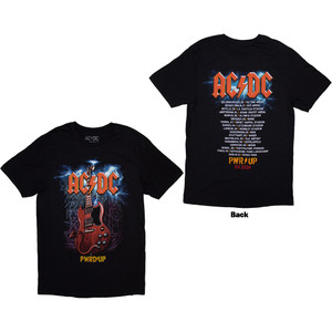 AC/DC Unisex T-Shirt: Guitar PWR-UP EU Tour '24 (Black) (Back Print & Ex-Tour) AC/DC Unisex T-Shirt: Guitar PWR-UP EU Tour '24 (Black) (Back Print & Ex-Tour)