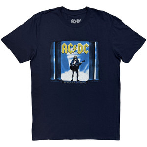 AC/DC Unisex T-Shirt: Who Man Who (Navy Blue)