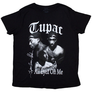 Tupac Ladies T-Shirt: All Eyez B&W (Black) Tupac Ladies T-Shirt: All Eyez B&W (Black)