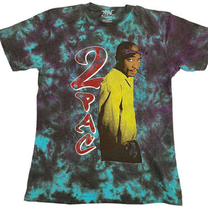 Tupac Unisex T-Shirt: Vintage Tupac (Blue) (Wash Collection) Tupac Unisex T-Shirt: Vintage Tupac (Blue) (Wash Collection)