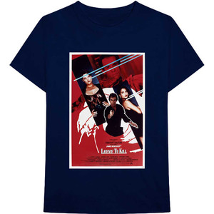 James Bond 007 Unisex T-Shirt: Licence To Kill Poster (Navy Blue) James Bond 007 Unisex T-Shirt: Licence To Kill Poster (Navy Blue)
