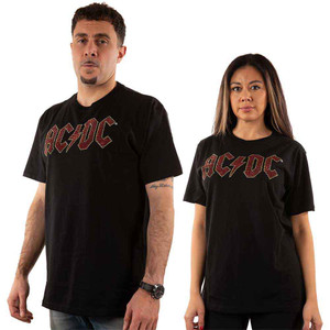 AC/DC Unisex T-Shirt: Full Colour Logo (Black) (Embellished) AC/DC Unisex T-Shirt: Full Colour Logo (Black) (Embellished)
