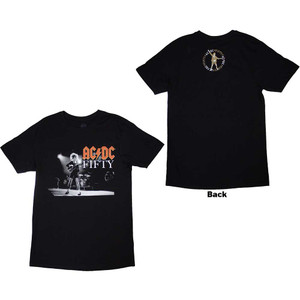 AC/DC Unisex T-Shirt: On Stage Fifty (Black) (Back Print) AC/DC Unisex T-Shirt: On Stage Fifty (Black) (Back Print)
