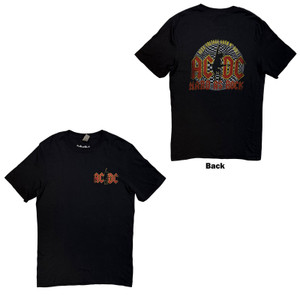AC/DC Unisex T-Shirt: Hard As Rock (Black) (Back Print)