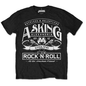 Asking Alexandria Unisex T-Shirt: Rock 'n Roll (Black) Asking Alexandria Unisex T-Shirt: Rock 'n Roll (Black)