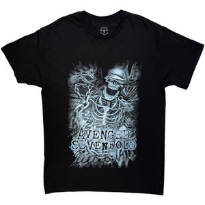 Avenged Sevenfold Unisex T-Shirt: Chained Skeleton (Black)