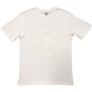 Avenged Sevenfold Unisex T-Shirt: Classic Deathbat (White) (Hi-Build) Avenged Sevenfold Unisex T-Shirt: Classic Deathbat (White) (Hi-Build)