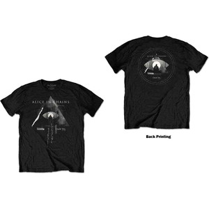 Alice In Chains Unisex T-Shirt: Fog Mountain (Black) (Back Print) Alice In Chains Unisex T-Shirt: Fog Mountain (Black) (Back Print)