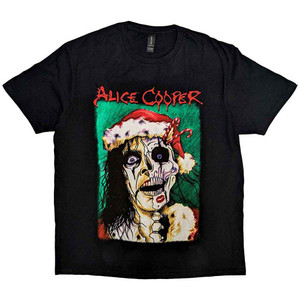 Alice Cooper Unisex T-Shirt: Xmas Card (Black) Alice Cooper Unisex T-Shirt: Xmas Card (Black)