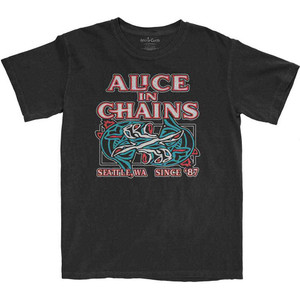 Alice In Chains Unisex T-Shirt: Totem Fish (Black) Alice In Chains Unisex T-Shirt: Totem Fish (Black)