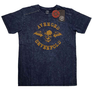 Avenged Sevenfold Unisex T-Shirt: Logo (Navy Blue) (Wash Collection) Avenged Sevenfold Unisex T-Shirt: Logo (Navy Blue) (Wash Collection)