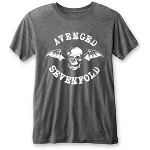 Avenged Sevenfold Unisex Burnout T-Shirt: Deathbat (Charcoal Grey) Avenged Sevenfold Unisex Burnout T-Shirt: Deathbat (Charcoal Grey)