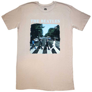 The Beatles Ladies T-Shirt Dress: Abbey Road & Logo (Sand) The Beatles Ladies T-Shirt Dress: Abbey Road & Logo (Sand)