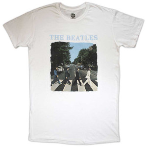 The Beatles Ladies T-Shirt Dress: Abbey Road & Logo (White) The Beatles Ladies T-Shirt Dress: Abbey Road & Logo (White)