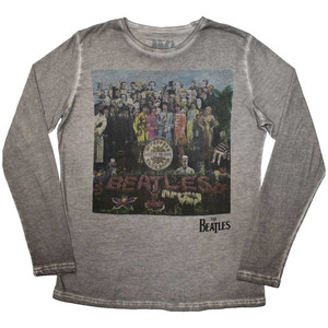 The Beatles Unisex Long Sleeve T-Shirt: Sgt Pepper Stone Wash (Silver Grey) The Beatles Unisex Long Sleeve T-Shirt: Sgt Pepper Stone Wash (Silver Grey)
