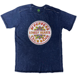 The Beatles Unisex T-Shirt: Sgt Pepper Drum Snow Wash (Navy Blue) (Wash Collection) The Beatles Unisex T-Shirt: Sgt Pepper Drum Snow Wash (Navy Blue) (Wash Collection)