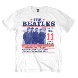 The Beatles Unisex T-Shirt: Washington Coliseum (White) (XX-Large) The Beatles Unisex T-Shirt: Washington Coliseum (White) (XX-Large)