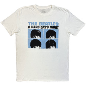 The Beatles Unisex T-Shirt: Hard Days Night Pastel (White)