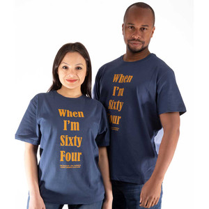 The Beatles Unisex T-Shirt: When I'm Sixty Four (Blue) (Back Print) The Beatles Unisex T-Shirt: When I'm Sixty Four (Blue) (Back Print)