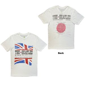 The Beatles Unisex T-Shirt: Budokan Set List (White) (Back Print)