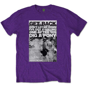The Beatles Unisex T-Shirt: Rooftop Shot (Purple) The Beatles Unisex T-Shirt: Rooftop Shot (Purple)