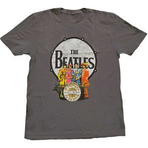 The Beatles Unisex T-Shirt: Sgt Pepper & Drum (Charcoal Grey) The Beatles Unisex T-Shirt: Sgt Pepper & Drum (Charcoal Grey)
