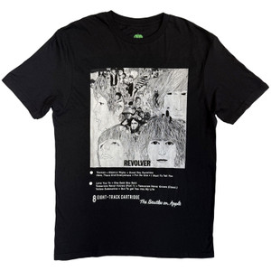 The Beatles Unisex T-Shirt: Revolver 8 Track (Black)