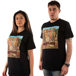 The Beatles Unisex T-Shirt: Sgt Pepper Crystals (Black) (Embellished) The Beatles Unisex T-Shirt: Sgt Pepper Crystals (Black) (Embellished)