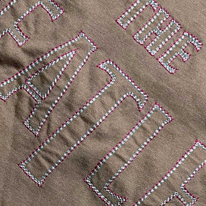 The Beatles Unisex T-Shirt: Drop T Embroidered (Sand) (Embellished)