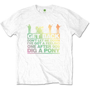 The Beatles Unisex T-Shirt: Get Back Gradient (White) The Beatles Unisex T-Shirt: Get Back Gradient (White)