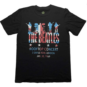 The Beatles Unisex T-Shirt: Rooftop Flag (Black) The Beatles Unisex T-Shirt: Rooftop Flag (Black)