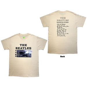 The Beatles Unisex T-Shirt: Washington '64 Promo & Setlist (Sand) (Back Print) The Beatles Unisex T-Shirt: Washington '64 Promo & Setlist (Sand) (Back Print)