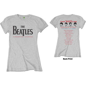 The Beatles Ladies T-Shirt: Candlestick Park (Grey) (Back Print) The Beatles Ladies T-Shirt: Candlestick Park (Grey) (Back Print)