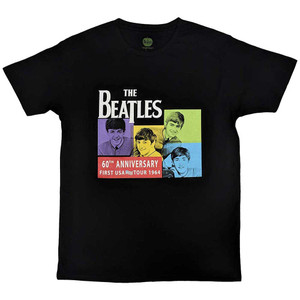 The Beatles Unisex T-Shirt: US 1964 (Black) The Beatles Unisex T-Shirt: US 1964 (Black)