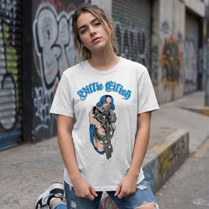 Billie Eilish Unisex T-Shirt: Bling Glitter Print (White) (Embellished)