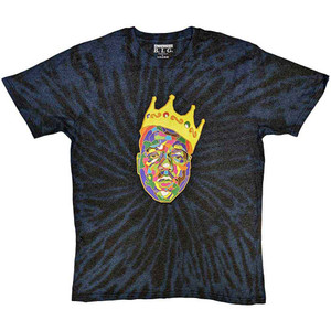 Biggie Smalls Unisex T-Shirt: Crown (Blue) (Wash Collection) Biggie Smalls Unisex T-Shirt: Crown (Blue) (Wash Collection)