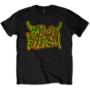 Billie Eilish Unisex T-Shirt: Graffiti (Black) Billie Eilish Unisex T-Shirt: Graffiti (Black)