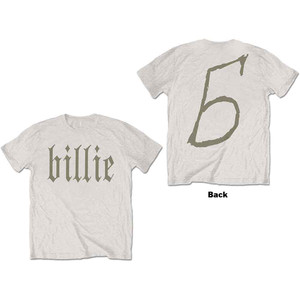 Billie Eilish Unisex T-Shirt: Billie 5 (Natural) (Back Print) Billie Eilish Unisex T-Shirt: Billie 5 (Natural) (Back Print)