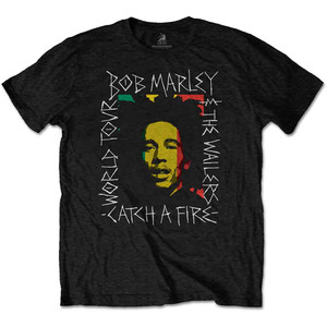 Bob Marley Unisex T-Shirt: Rasta Scratch (Black) Bob Marley Unisex T-Shirt: Rasta Scratch (Black)