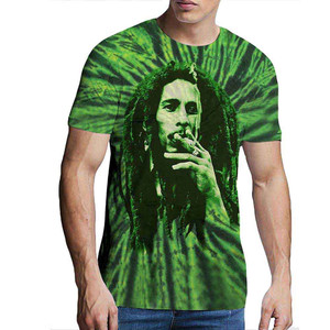 Bob Marley Unisex T-Shirt: Smoke (Green) (Wash Collection) Bob Marley Unisex T-Shirt: Smoke (Green) (Wash Collection)