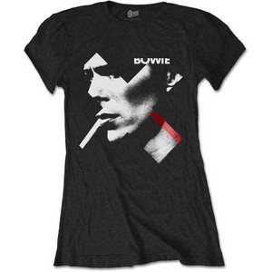 David Bowie Ladies T-Shirt: X Smoke Red (Black) David Bowie Ladies T-Shirt: X Smoke Red (Black)