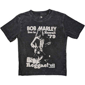Bob Marley Kids T-Shirt: Hawaii Snow Wash (Charcoal Grey) (Wash Collection) Bob Marley Kids T-Shirt: Hawaii Snow Wash (Charcoal Grey) (Wash Collection)