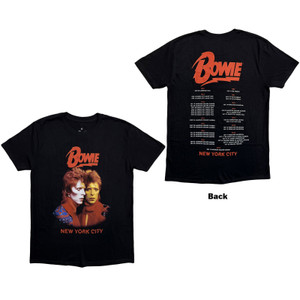 David Bowie Unisex T-Shirt: New York City (Black) (Back Print)