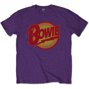David Bowie Unisex T-Shirt: Vintage Diamond Dogs Logo (Purple) David Bowie Unisex T-Shirt: Vintage Diamond Dogs Logo (Purple)