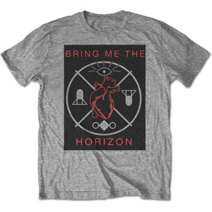 Bring Me The Horizon Unisex T-Shirt: Heart & Symbols (Grey) Bring Me The Horizon Unisex T-Shirt: Heart & Symbols (Grey)